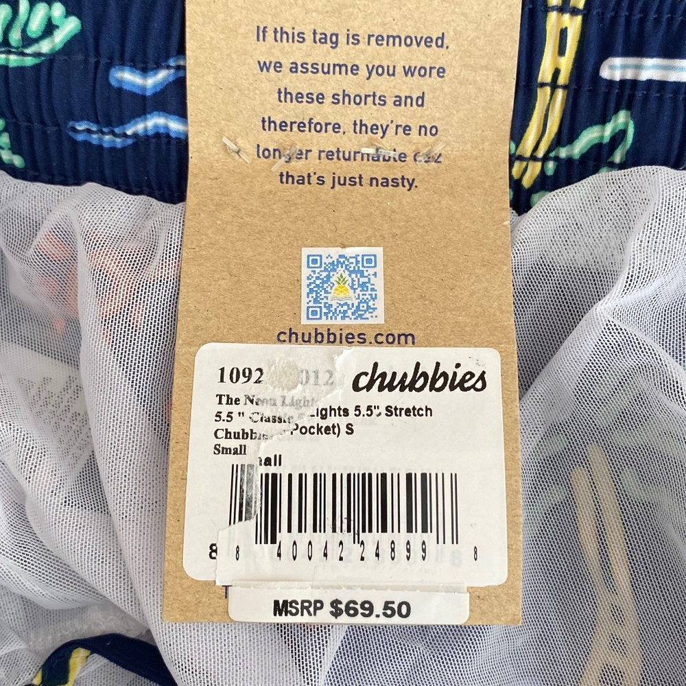 NWT Men's"The Neon Lights" Chubbies swim shorts size small 5.5" inseam - Picture 4 of 5